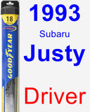 Driver Wiper Blade for 1993 Subaru Justy - Hybrid