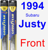 Front Wiper Blade Pack for 1994 Subaru Justy - Hybrid