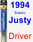 Driver Wiper Blade for 1994 Subaru Justy - Hybrid