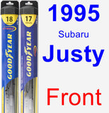 Front Wiper Blade Pack for 1995 Subaru Justy - Hybrid