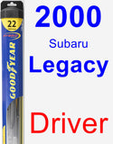 Driver Wiper Blade for 2000 Subaru Legacy - Hybrid