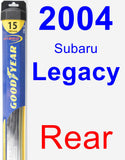 Rear Wiper Blade for 2004 Subaru Legacy - Hybrid