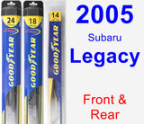 Front & Rear Wiper Blade Pack for 2005 Subaru Legacy - Hybrid