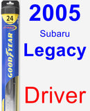 Driver Wiper Blade for 2005 Subaru Legacy - Hybrid