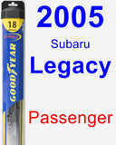 Passenger Wiper Blade for 2005 Subaru Legacy - Hybrid
