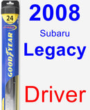Driver Wiper Blade for 2008 Subaru Legacy - Hybrid