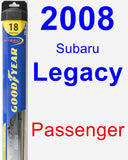 Passenger Wiper Blade for 2008 Subaru Legacy - Hybrid
