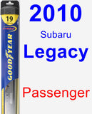 Passenger Wiper Blade for 2010 Subaru Legacy - Hybrid
