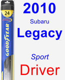 Driver Wiper Blade for 2010 Subaru Legacy - Hybrid