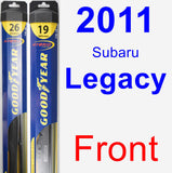 Front Wiper Blade Pack for 2011 Subaru Legacy - Hybrid