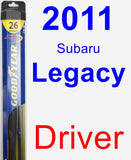 Driver Wiper Blade for 2011 Subaru Legacy - Hybrid