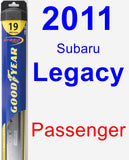 Passenger Wiper Blade for 2011 Subaru Legacy - Hybrid
