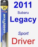 Driver Wiper Blade for 2011 Subaru Legacy - Hybrid