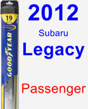 Passenger Wiper Blade for 2012 Subaru Legacy - Hybrid