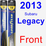 Front Wiper Blade Pack for 2013 Subaru Legacy - Hybrid