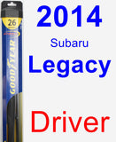 Driver Wiper Blade for 2014 Subaru Legacy - Hybrid