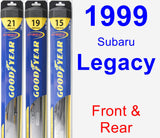 Front & Rear Wiper Blade Pack for 1999 Subaru Legacy - Hybrid