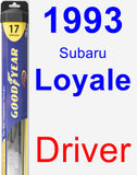 Driver Wiper Blade for 1993 Subaru Loyale - Hybrid