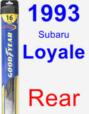 Rear Wiper Blade for 1993 Subaru Loyale - Hybrid