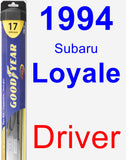 Driver Wiper Blade for 1994 Subaru Loyale - Hybrid