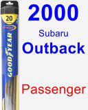 Passenger Wiper Blade for 2000 Subaru Outback - Hybrid