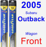 Front Wiper Blade Pack for 2005 Subaru Outback - Hybrid