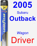 Driver Wiper Blade for 2005 Subaru Outback - Hybrid