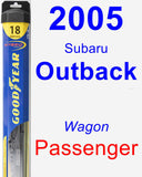 Passenger Wiper Blade for 2005 Subaru Outback - Hybrid