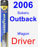 Driver Wiper Blade for 2006 Subaru Outback - Hybrid