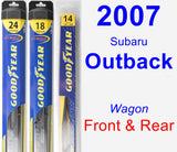 Front & Rear Wiper Blade Pack for 2007 Subaru Outback - Hybrid