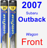 Front Wiper Blade Pack for 2007 Subaru Outback - Hybrid