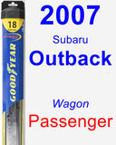 Passenger Wiper Blade for 2007 Subaru Outback - Hybrid
