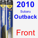 Front Wiper Blade Pack for 2010 Subaru Outback - Hybrid