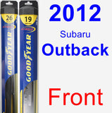 Front Wiper Blade Pack for 2012 Subaru Outback - Hybrid