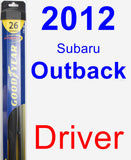 Driver Wiper Blade for 2012 Subaru Outback - Hybrid