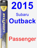 Passenger Wiper Blade for 2015 Subaru Outback - Hybrid