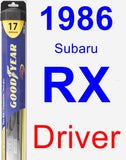 Driver Wiper Blade for 1986 Subaru RX - Hybrid