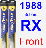 Front Wiper Blade Pack for 1988 Subaru RX - Hybrid