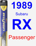 Passenger Wiper Blade for 1989 Subaru RX - Hybrid