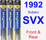 Front & Rear Wiper Blade Pack for 1992 Subaru SVX - Hybrid