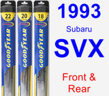 Front & Rear Wiper Blade Pack for 1993 Subaru SVX - Hybrid
