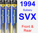 Front & Rear Wiper Blade Pack for 1994 Subaru SVX - Hybrid