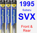 Front & Rear Wiper Blade Pack for 1995 Subaru SVX - Hybrid