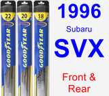 Front & Rear Wiper Blade Pack for 1996 Subaru SVX - Hybrid