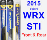 Front & Rear Wiper Blade Pack for 2015 Subaru WRX STI - Hybrid