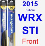 Front Wiper Blade Pack for 2015 Subaru WRX STI - Hybrid
