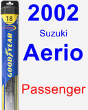 Passenger Wiper Blade for 2002 Suzuki Aerio - Hybrid