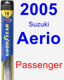 Passenger Wiper Blade for 2005 Suzuki Aerio - Hybrid