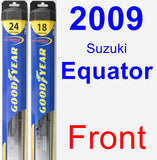 Front Wiper Blade Pack for 2009 Suzuki Equator - Hybrid