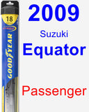 Passenger Wiper Blade for 2009 Suzuki Equator - Hybrid